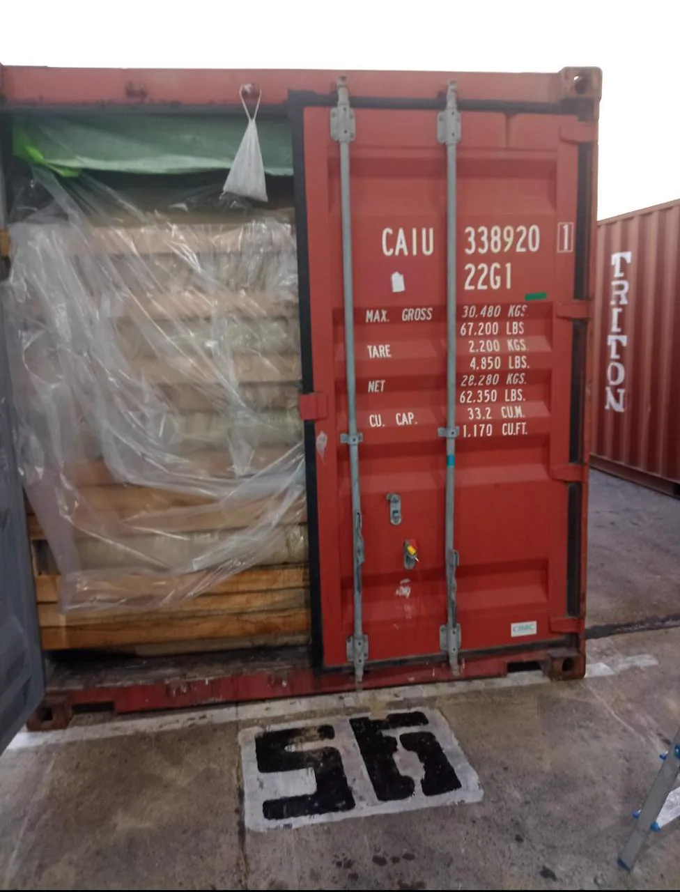 Contenedor fumigado exterior